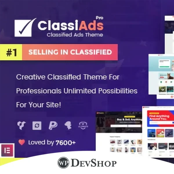 Discover ClassiAds, the top-selling Classified Ads WordPress theme with GPL License. Enjoy 100% virus-free unmodified files, unlimited website use, and exceptional features for just [Price in Bangladesh