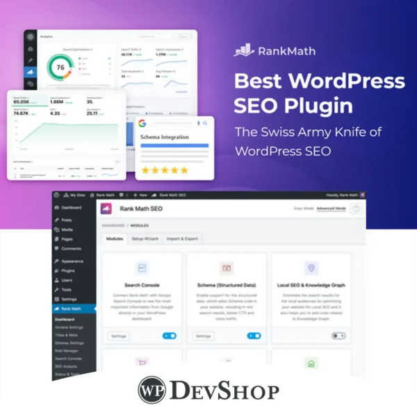 Rank Math SEO Pro: Advanced SEO optimization for WordPress. 100% virus-free, GPL licensed, and suitable for unlimited website use. Enhance your site’s search engine visibility with Rank Math SEO Pro.