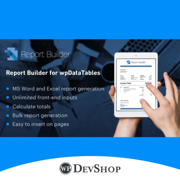 Report Builder – Generate Word DOCX and Excel XLSX documents