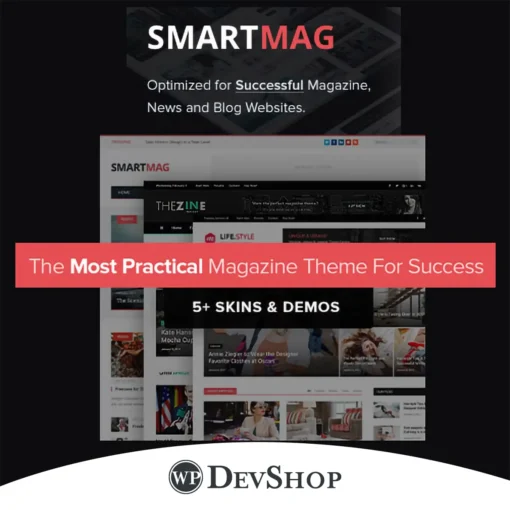 Build modern magazines, blogs, or news sites with SmartMag WordPress theme. SEO-optimized, GPL licensed, 100% virus-free, and unlimited domain use.