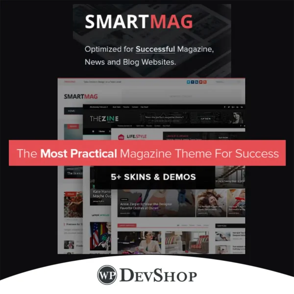 Build modern magazines, blogs, or news sites with SmartMag WordPress theme. SEO-optimized, GPL licensed, 100% virus-free, and unlimited domain use.