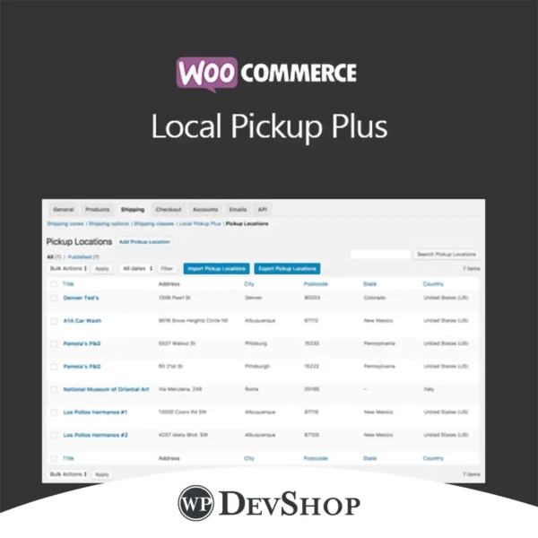 WooCommerce Local Pickup Plus