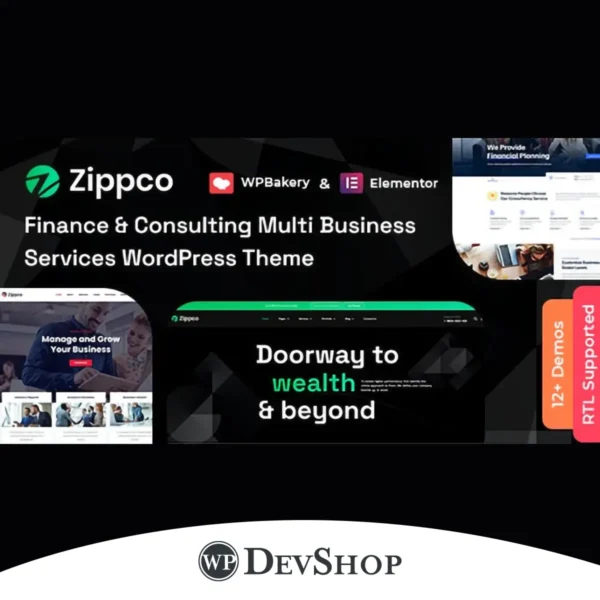 Zippco Business WordPress Theme, the perfect choice for corporate and finance consulting websites. Fully customizable, responsive, and SEO-optimized, Zippco offers seamless WooCommerce integration, multilingual support, and more. Find out the price in Bangladesh and elevate your online presence with Zippco.