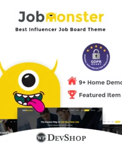 Jobmonster: The ultimate Job Board WordPress theme connecting employers and candidates. Responsive, customizable, and GPL-licensed. Start building your job platform today!