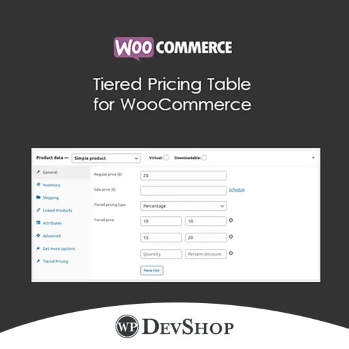 Tiered Pricing Table for WooCommerce