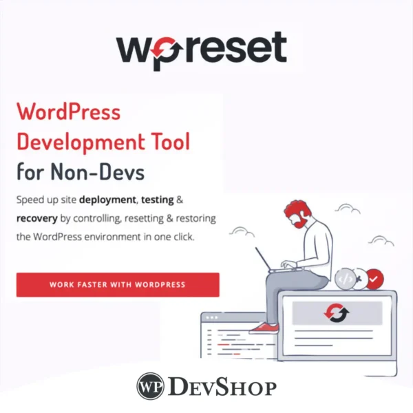 WP Reset Pro is the most advanced WordPress reset tool, designed for developers, designers, and site owners. Quickly reset your site’s database to default values without touching core files. Enjoy built-in snapshots for easy restoration. GPL-licensed, 100% virus-free, and compatible with unlimited domains.