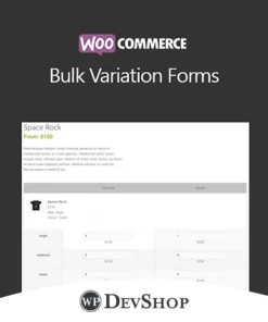 WooCommerce Bulk Variation Forms