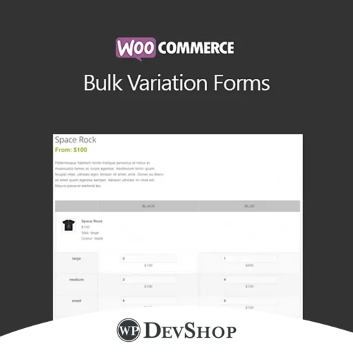 WooCommerce Bulk Variation Forms