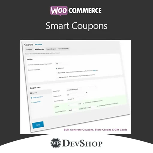 WooCommerce Smart Coupons—the all-in-one solution for gift cards, store credits, and advanced discount coupons. Our GPL-licensed, virus-free plugin supports unlimited domains. Get the latest version now!