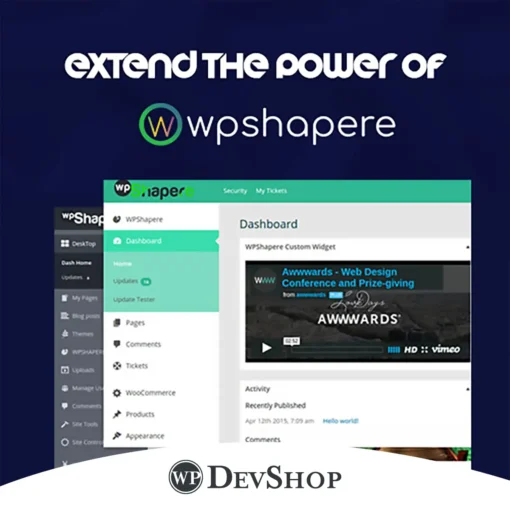 WordPress Admin Theme – WPShapere