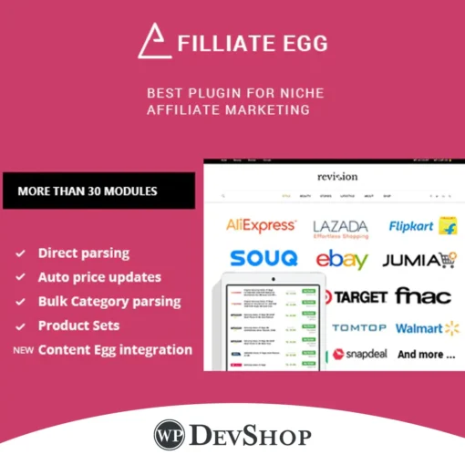 Affiliate Egg – Niche Affiliate Marketing WordPress Plugin