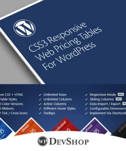 CSS3 Responsive WordPress Compare Pricing Tables