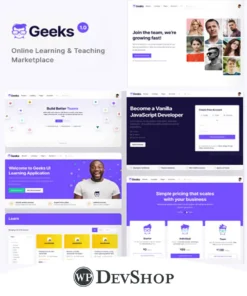 Geeks – Online Learning Marketplace WordPress Theme