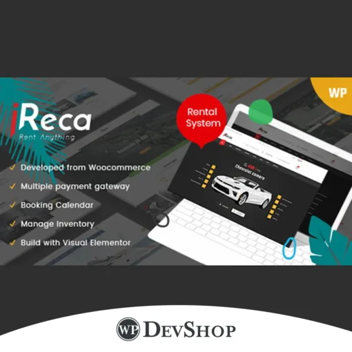 Ireca – Car Rental Boat, Bike, Vehicle, Calendar WordPress Theme