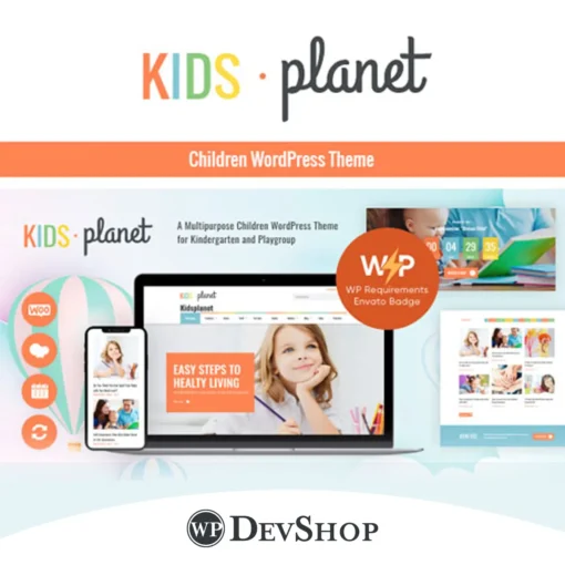 Kids Planet – A Multipurpose Children WordPress Theme for Kindergarten and Playgroup
