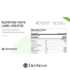 Nutrition – Facts Label Creator for Elementor
