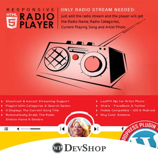 Radio Player Shoutcast & Icecast WordPress Plugin