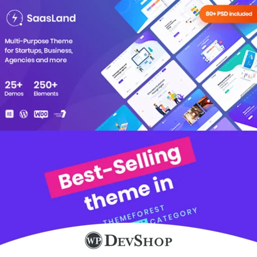 Saasland – MultiPurpose WordPress Theme for Startup