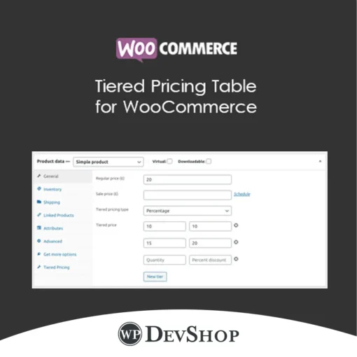 Tiered Pricing Table for WooCommerce