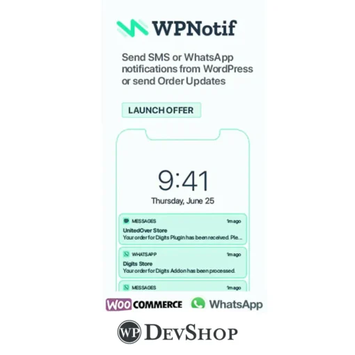 WPNotif: WordPress SMS & WhatsApp Message Notifications