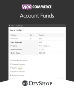 WooCommerce Account Funds