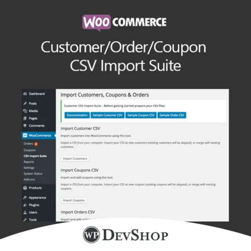 WooCommerce Customer/Order/Coupon CSV Import Suite