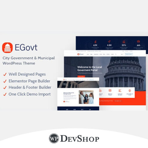 EGovt – City Government WordPress Theme