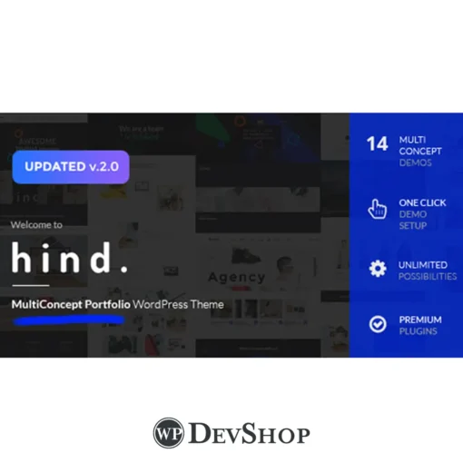 Hind – Multi-Concept Portfolio & Photography WordPress Theme