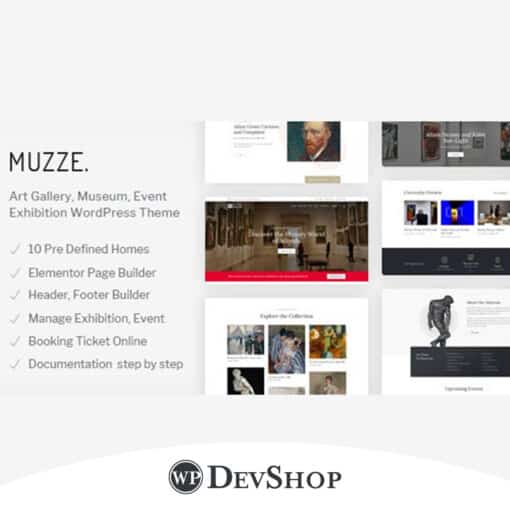 Muzze – Museum Art Gallery Exhibition WordPress Theme