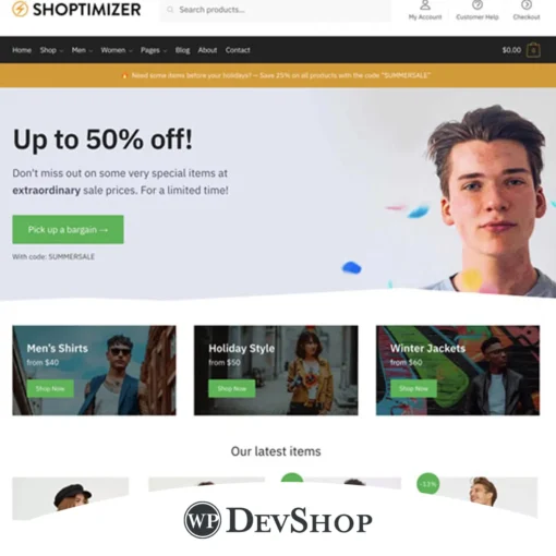Shoptimizer – Fastest WooCommerce WordPress Themes