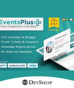 WP EventsPlus – Events Calendar Registration & Booking