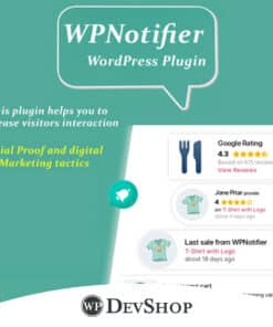 WPNotifier – Notification WordPress Marketing Plugin For Visitors Attention and Social Proof
